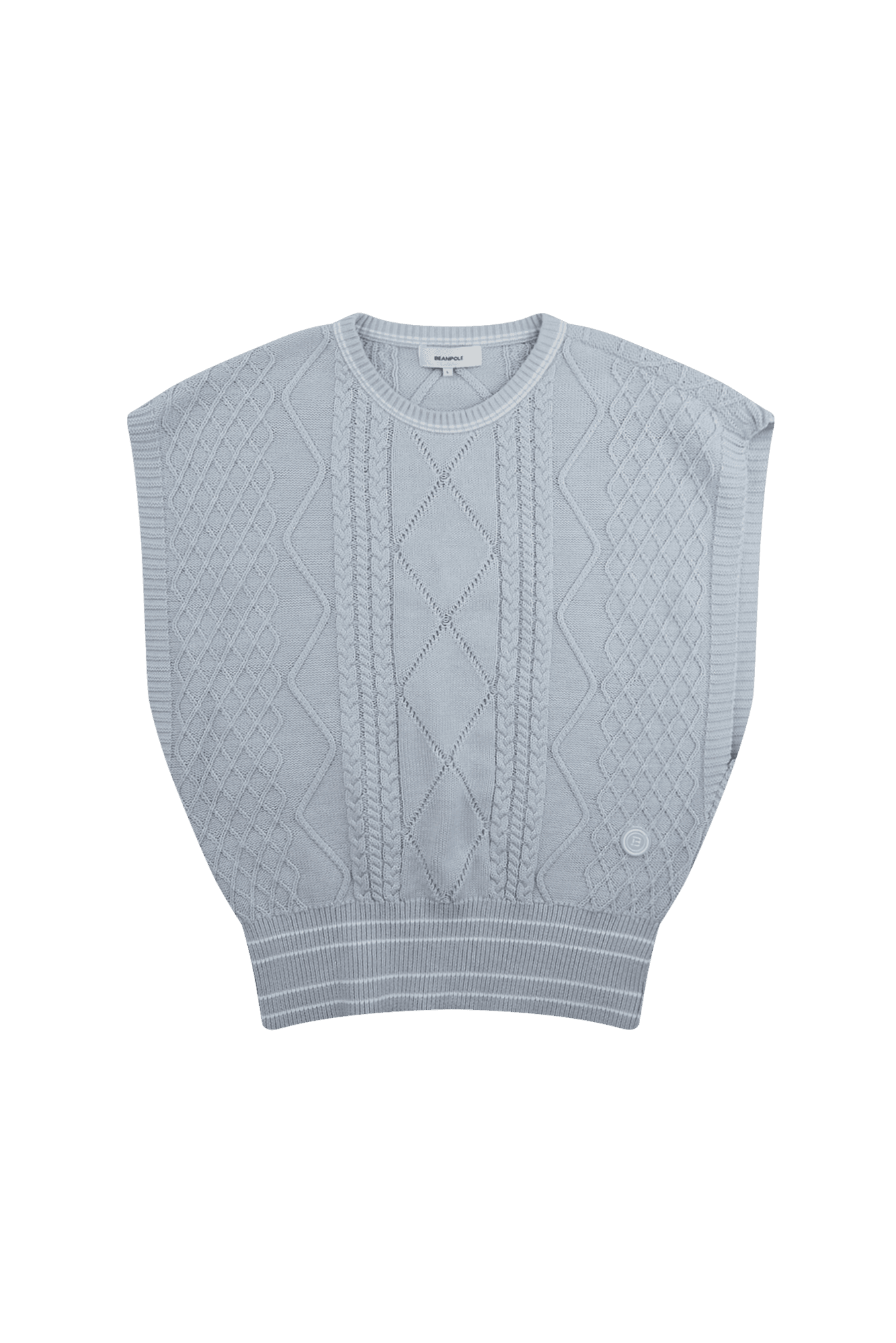 케이블 조직감 니트 베스트