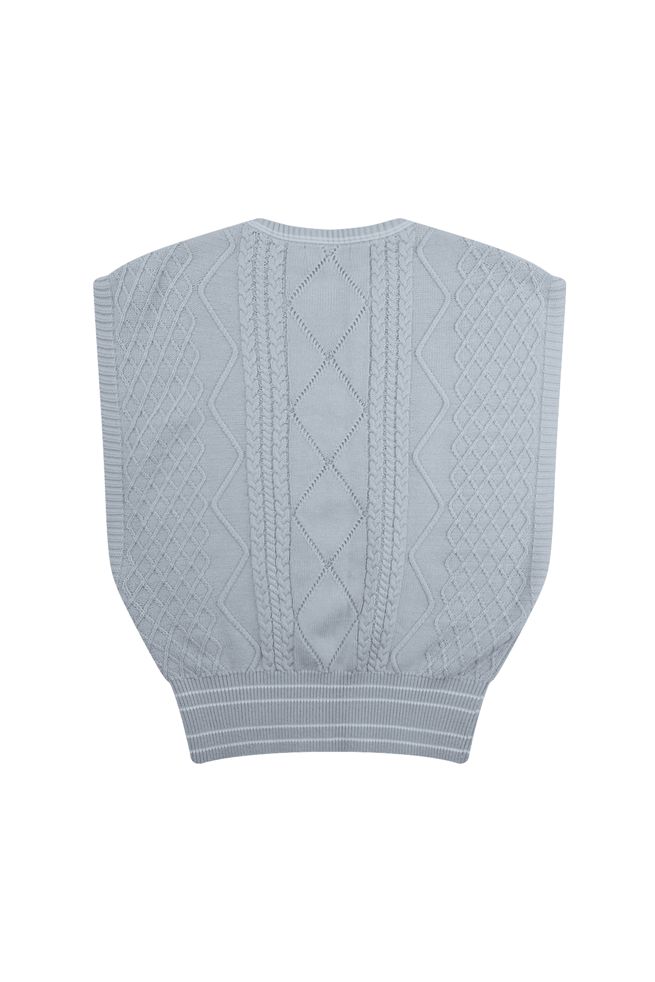 케이블 조직감 니트 베스트