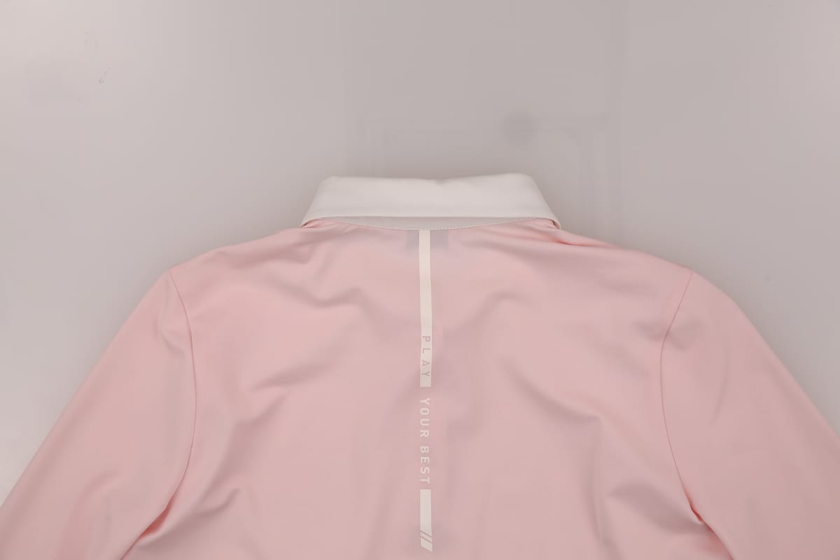 카라 배색 긴팔 티셔츠