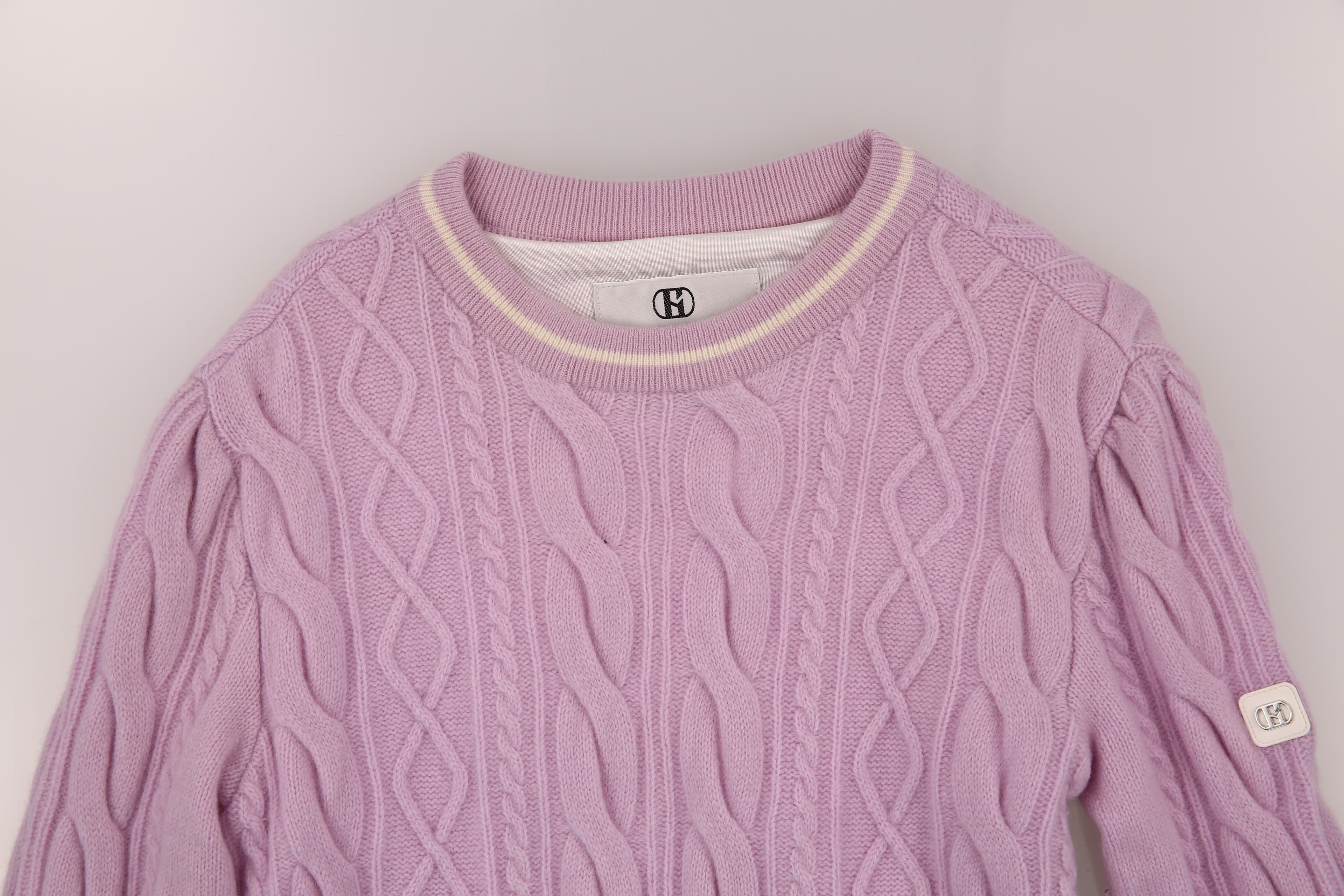 케이블 방풍 스웨터