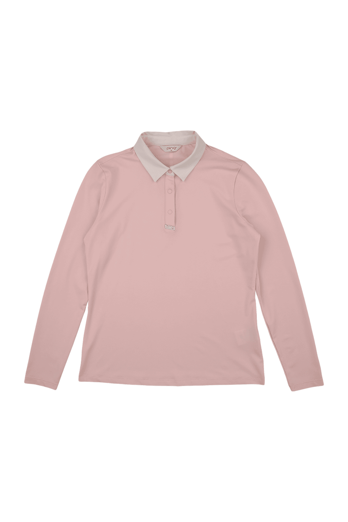 카라 배색 긴팔 티셔츠