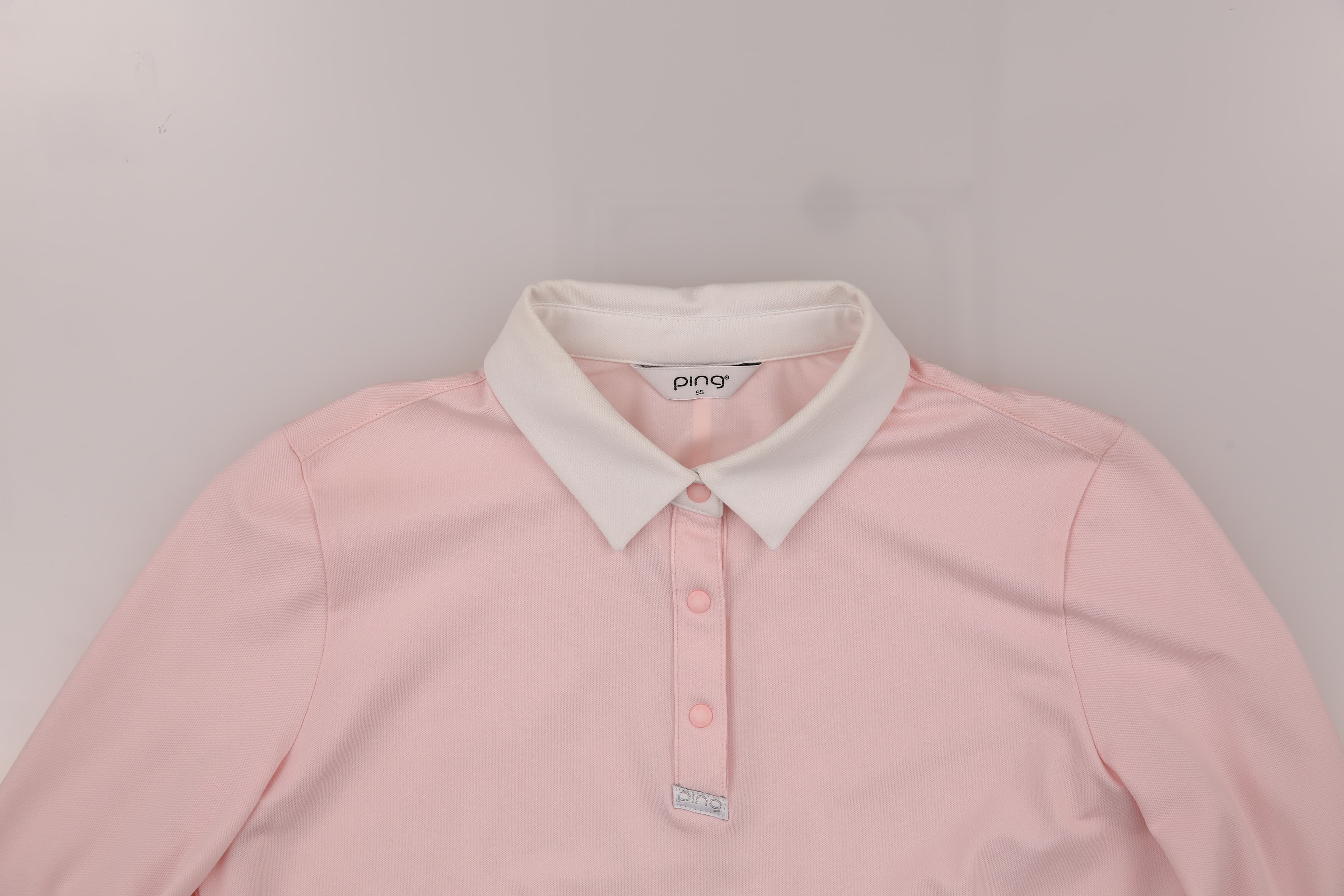 카라 배색 긴팔 티셔츠