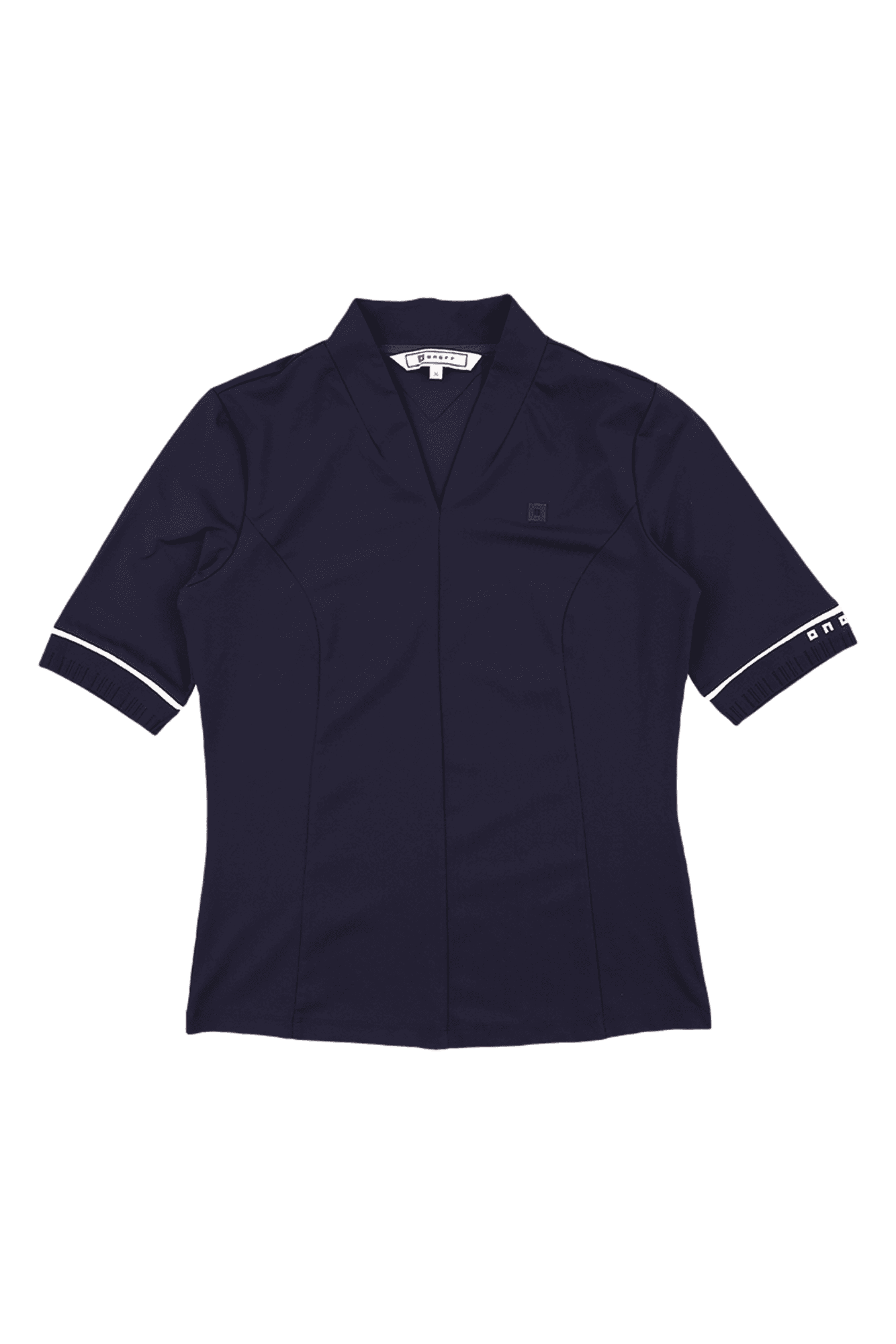 다트 변형 카라넥 티셔츠