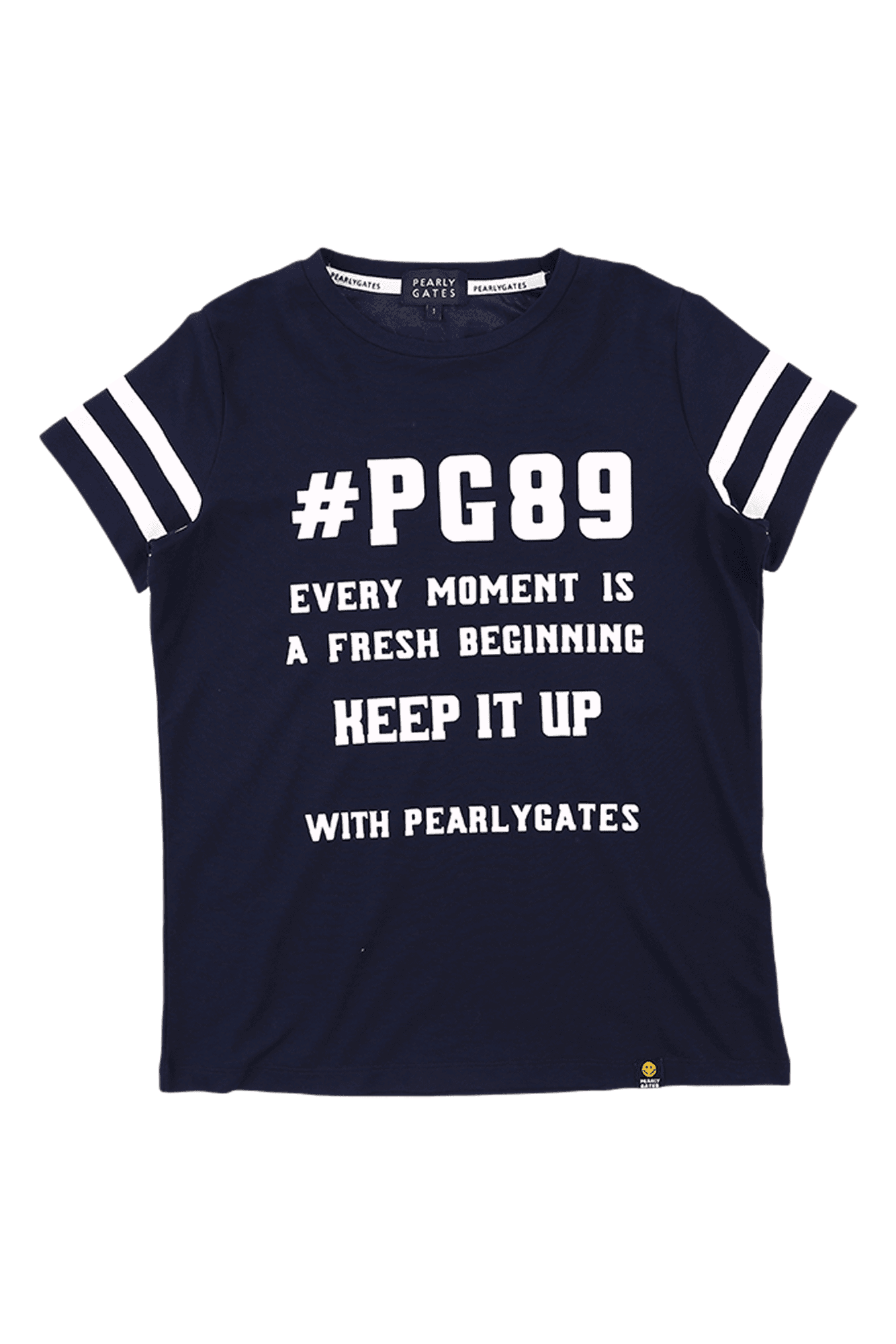 스마일 레터링 골프 티셔츠