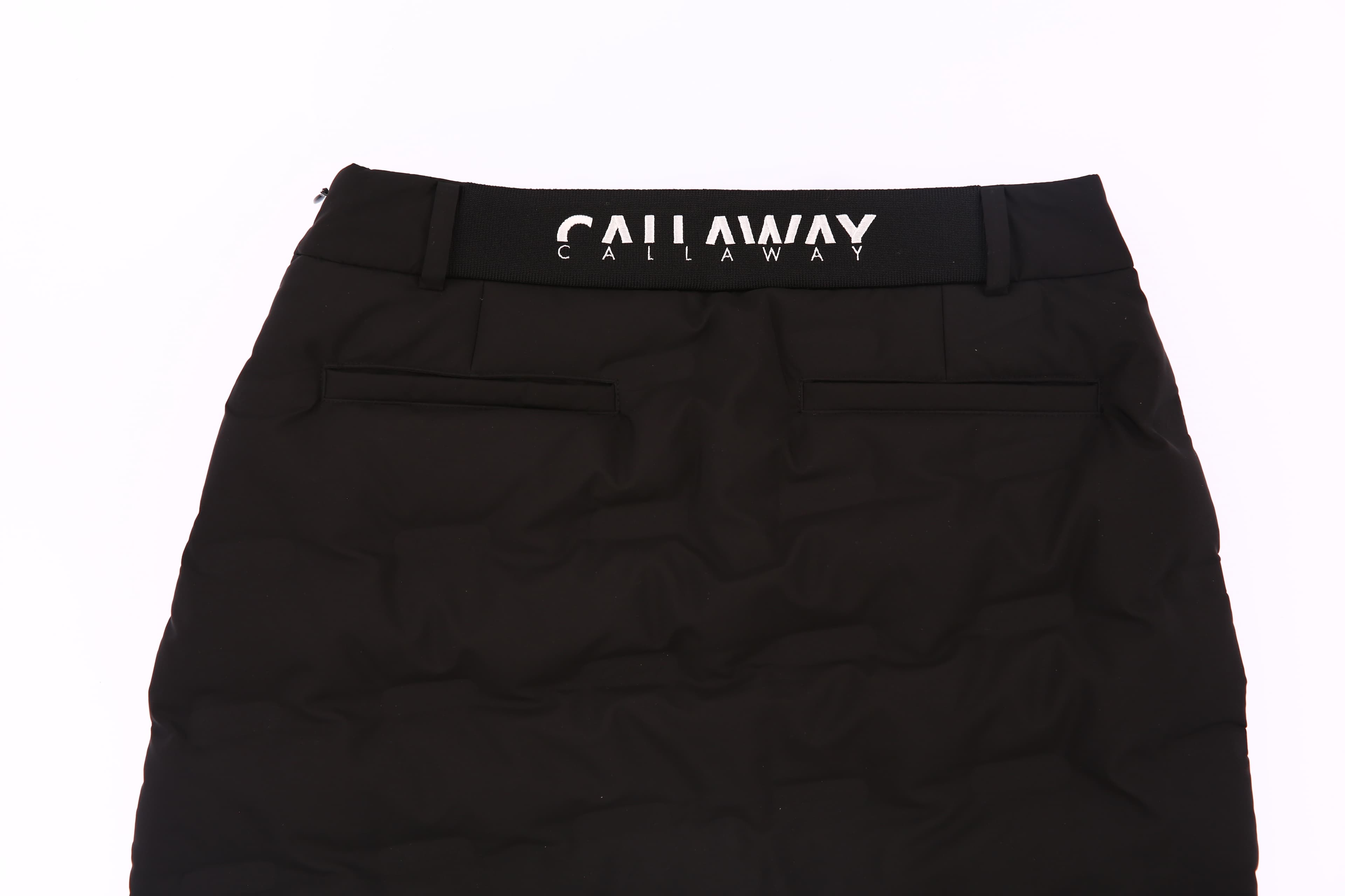 밴딩 로고 패딩 스커트