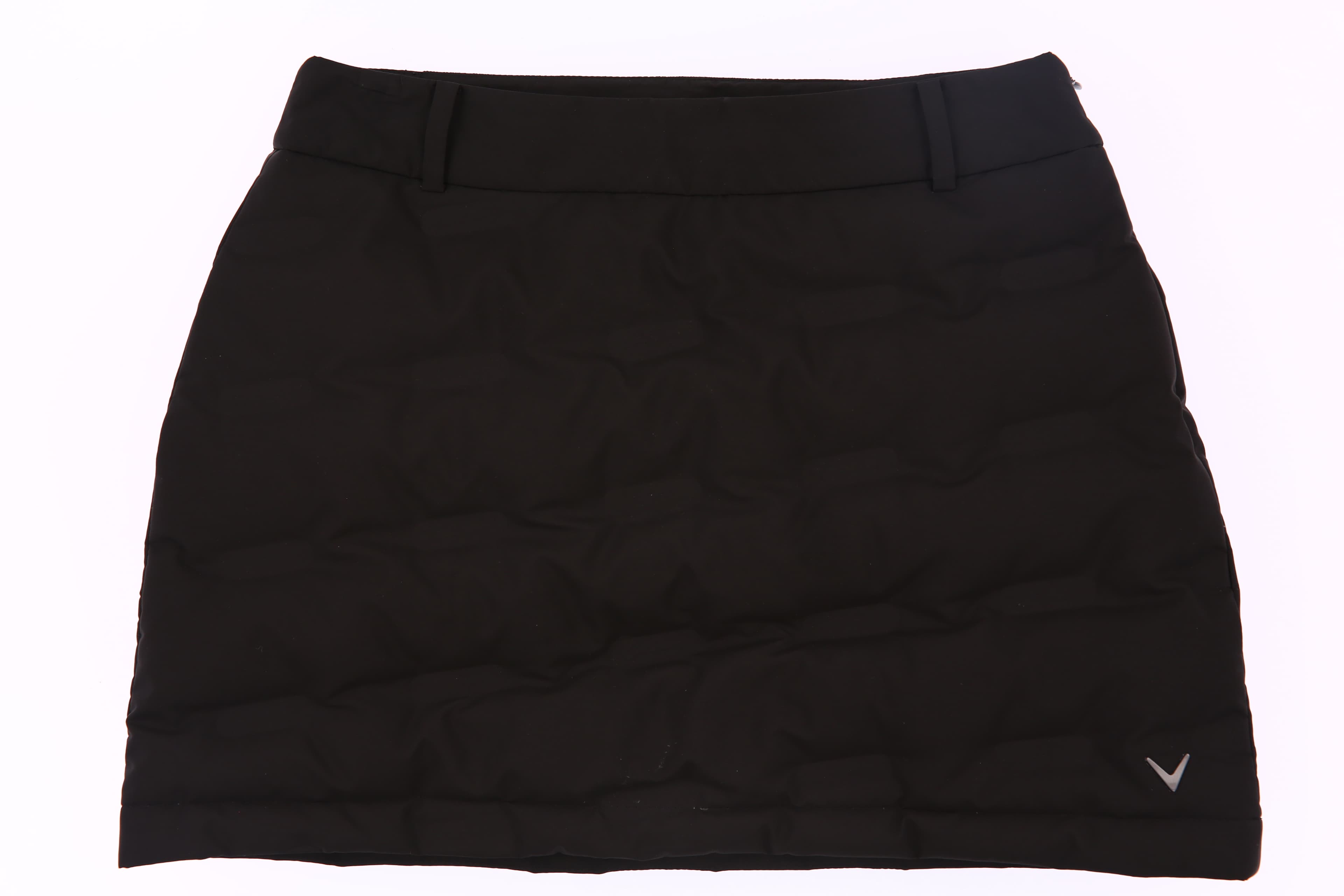 밴딩 로고 패딩 스커트