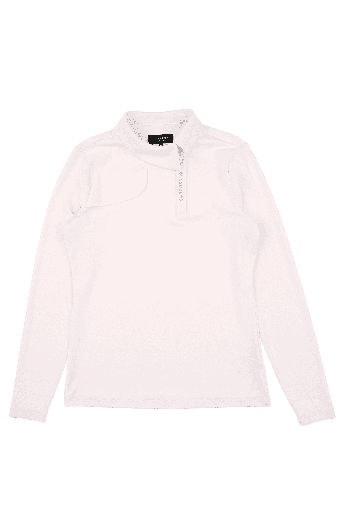 변형 카라 우븐 건플랩 긴팔티셔츠