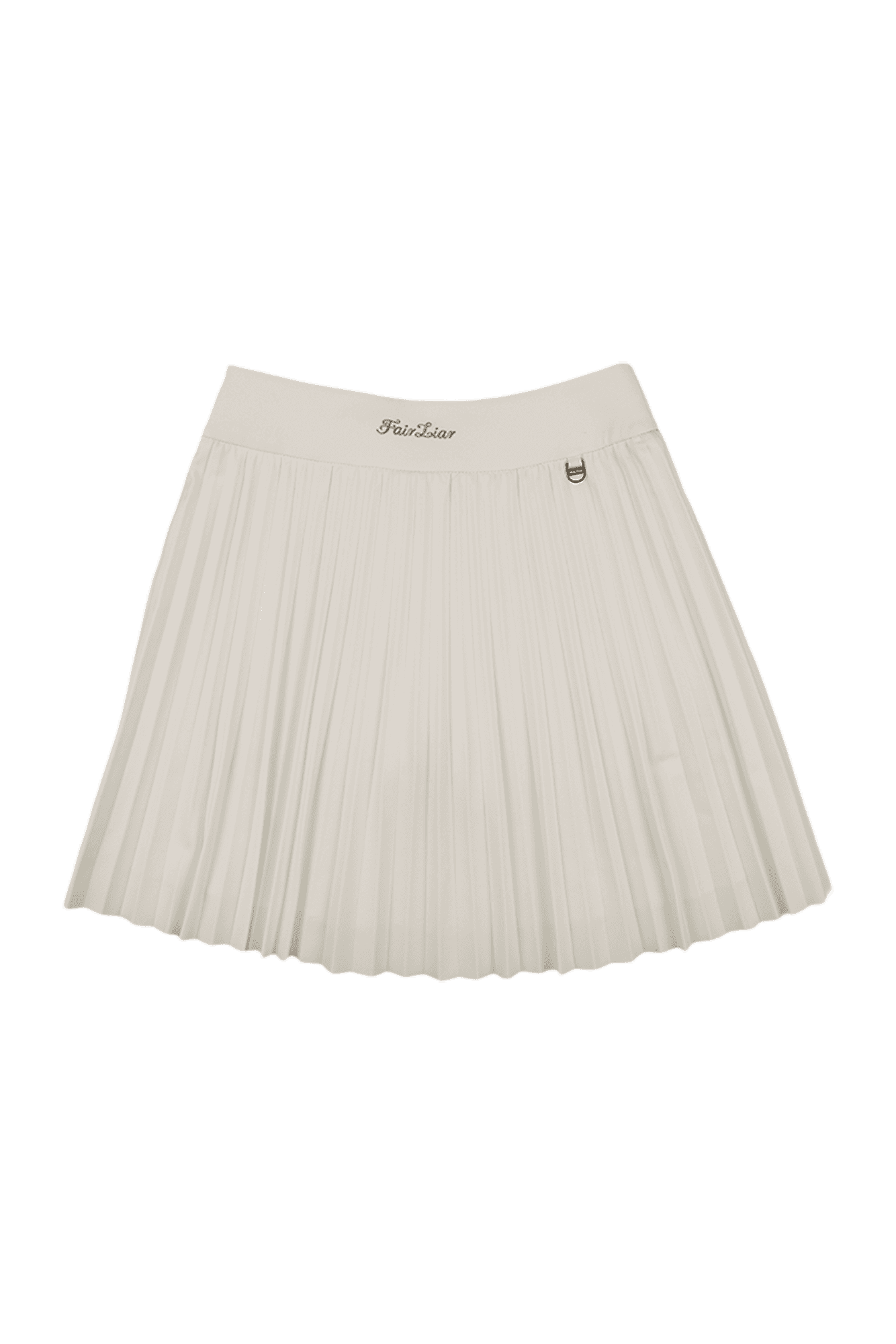 버튼 플리츠 스커트