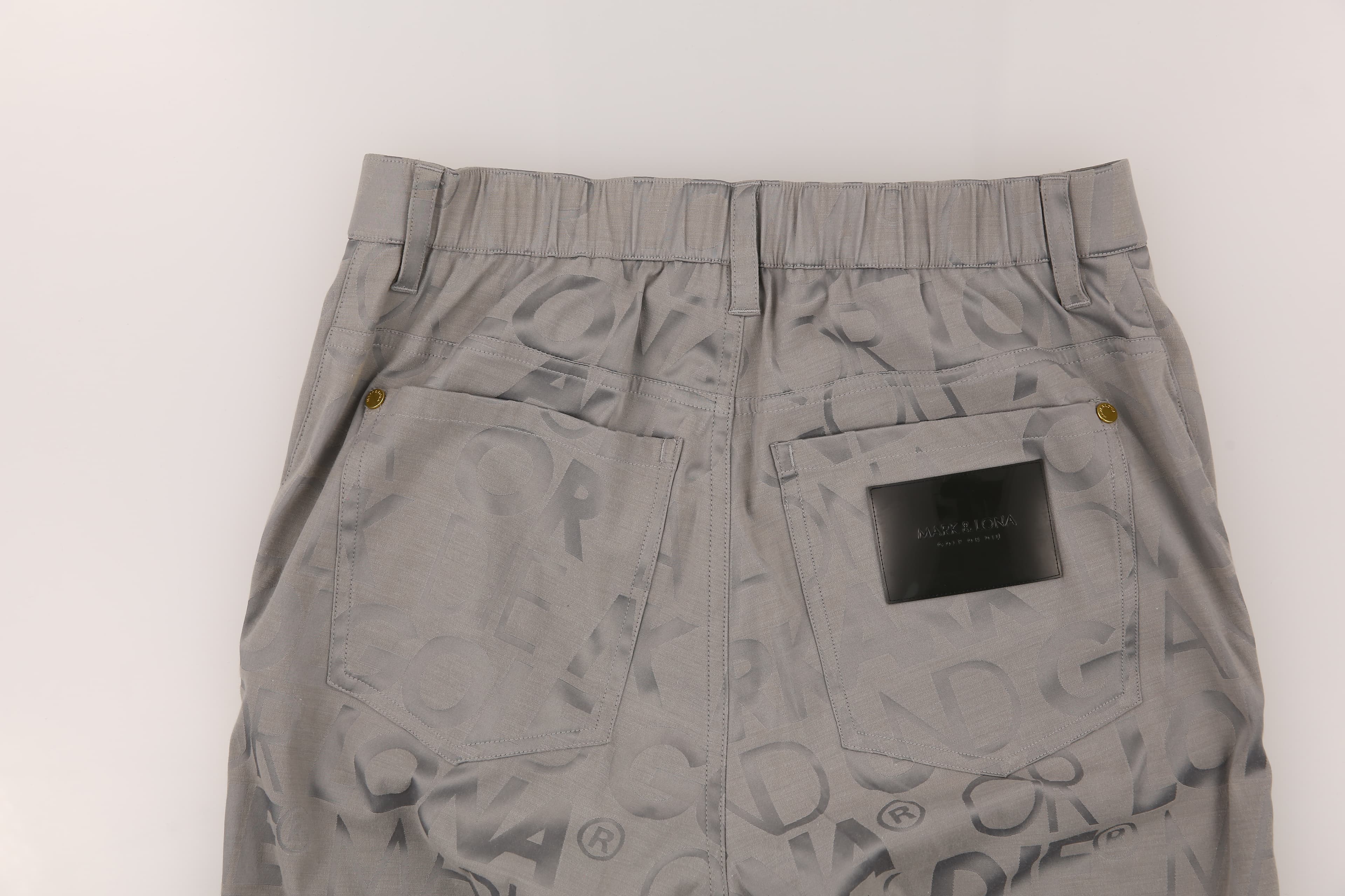 홀 로고 패턴 롱팬츠