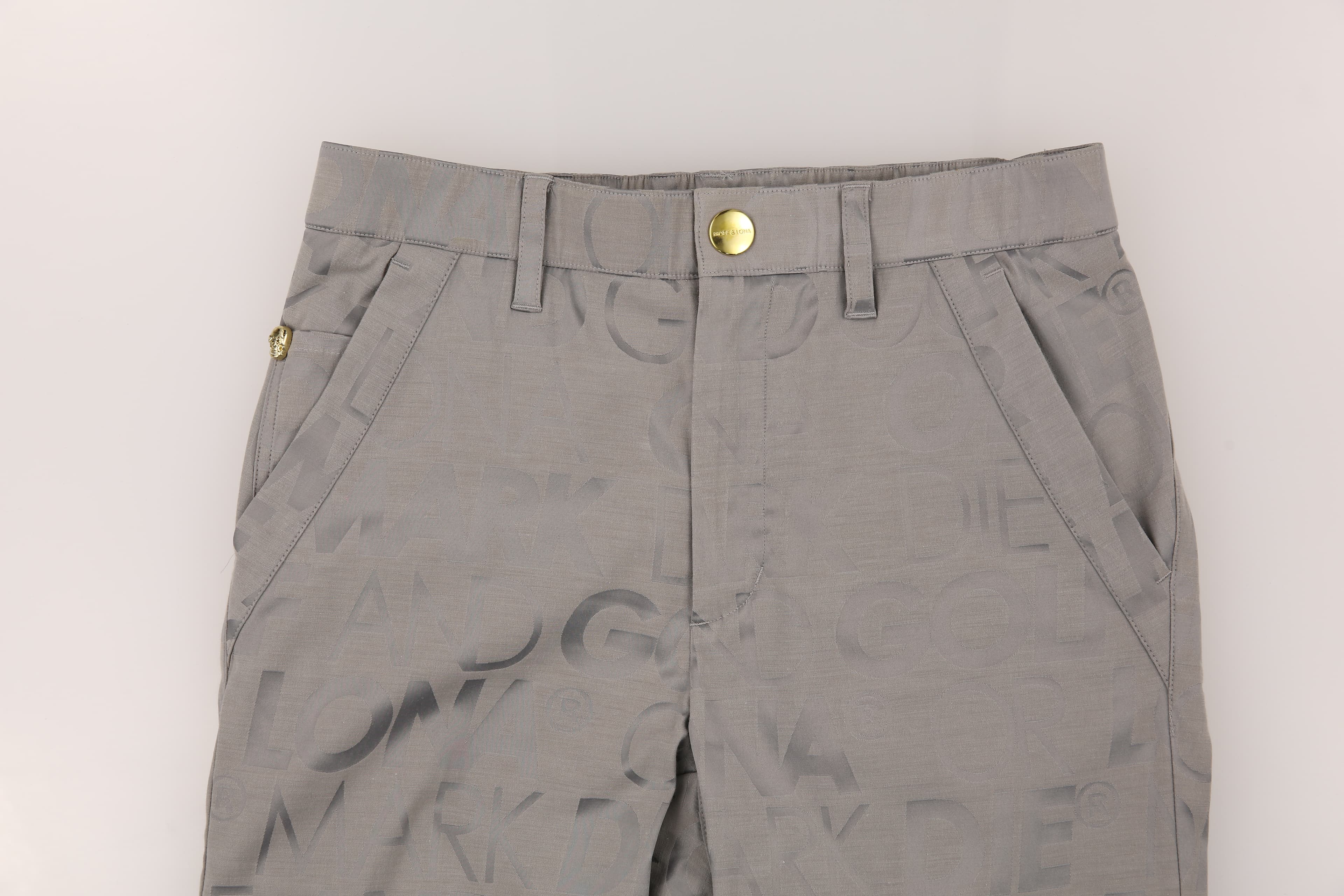 홀 로고 패턴 롱팬츠