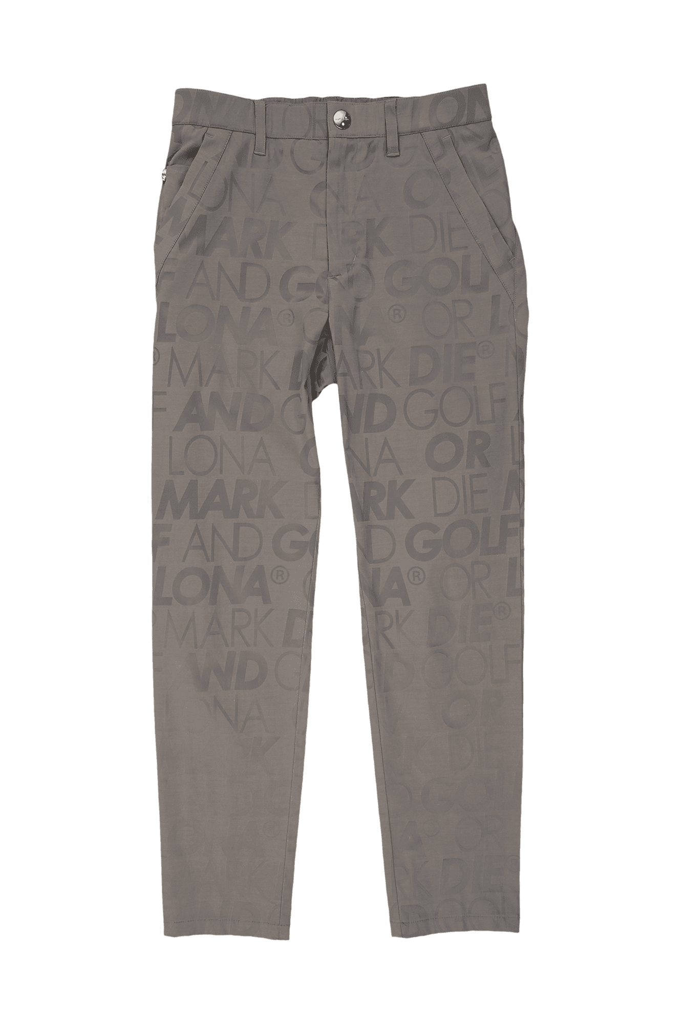 홀 로고 패턴 롱팬츠