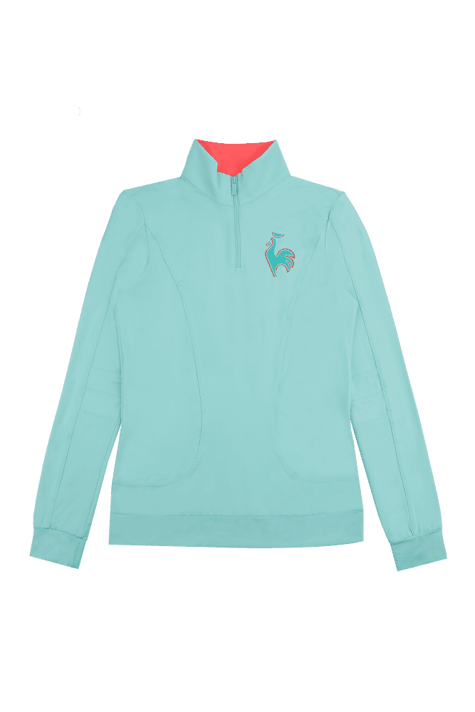 자수 라인 포인트 반집업_민트(S)