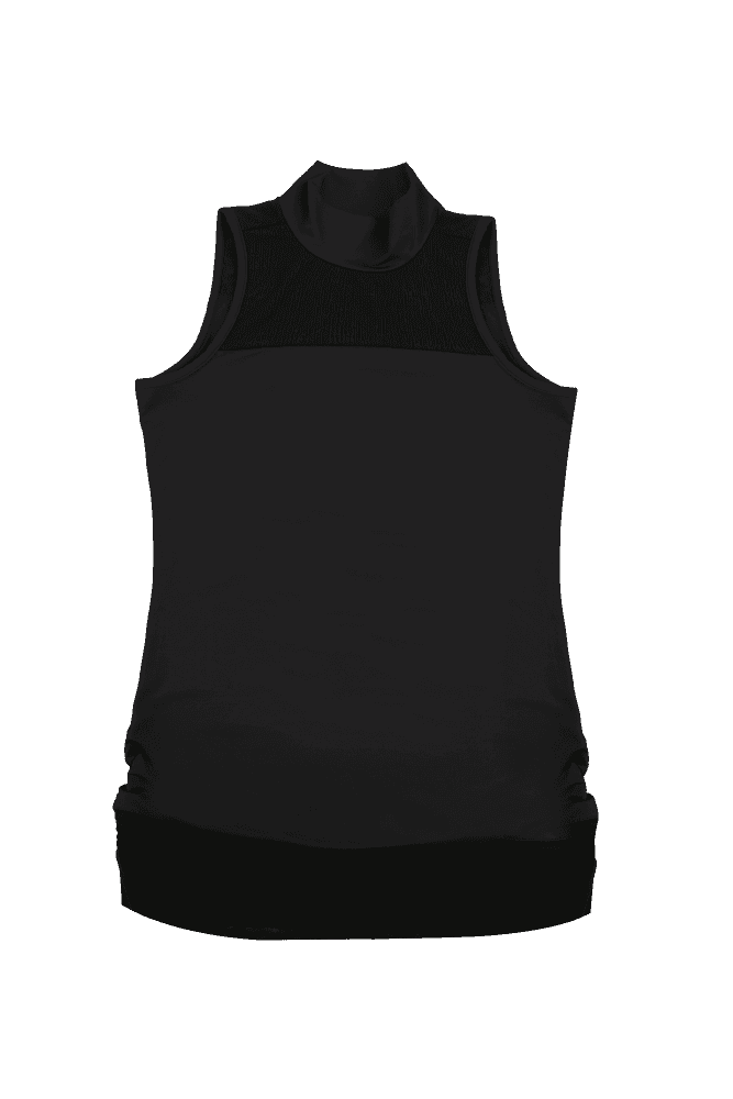 시스루 포인트 반목 민소매_블랙(XS)