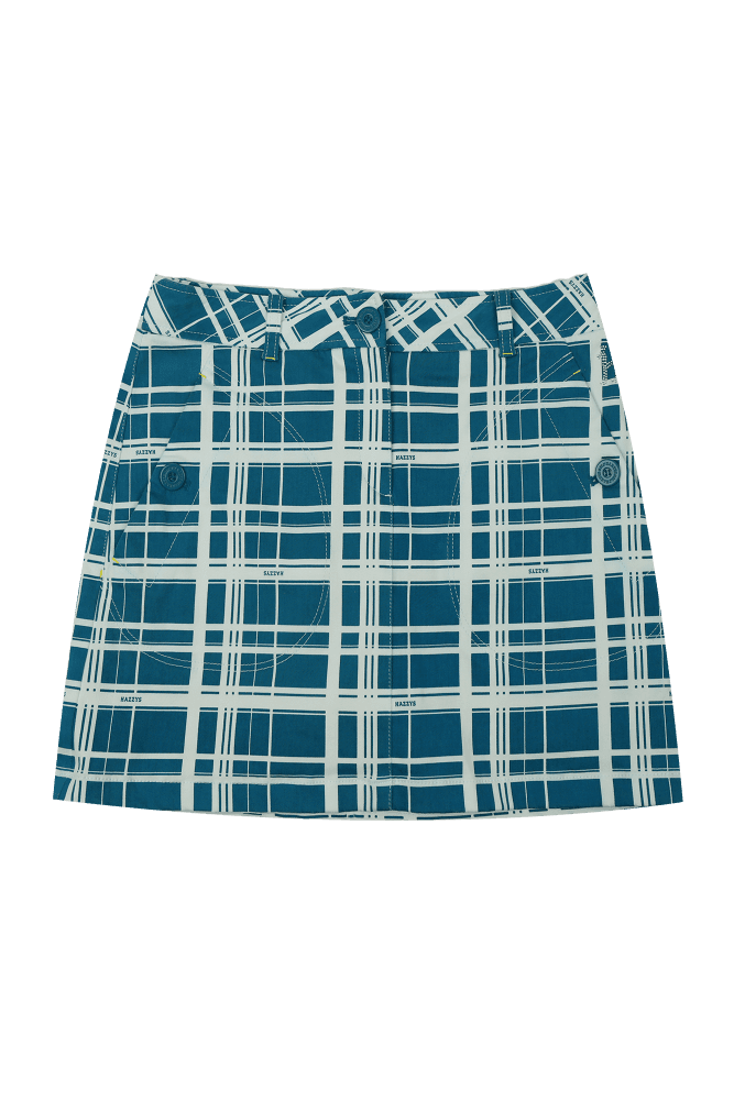 체크 패턴 스커트_블루(M)