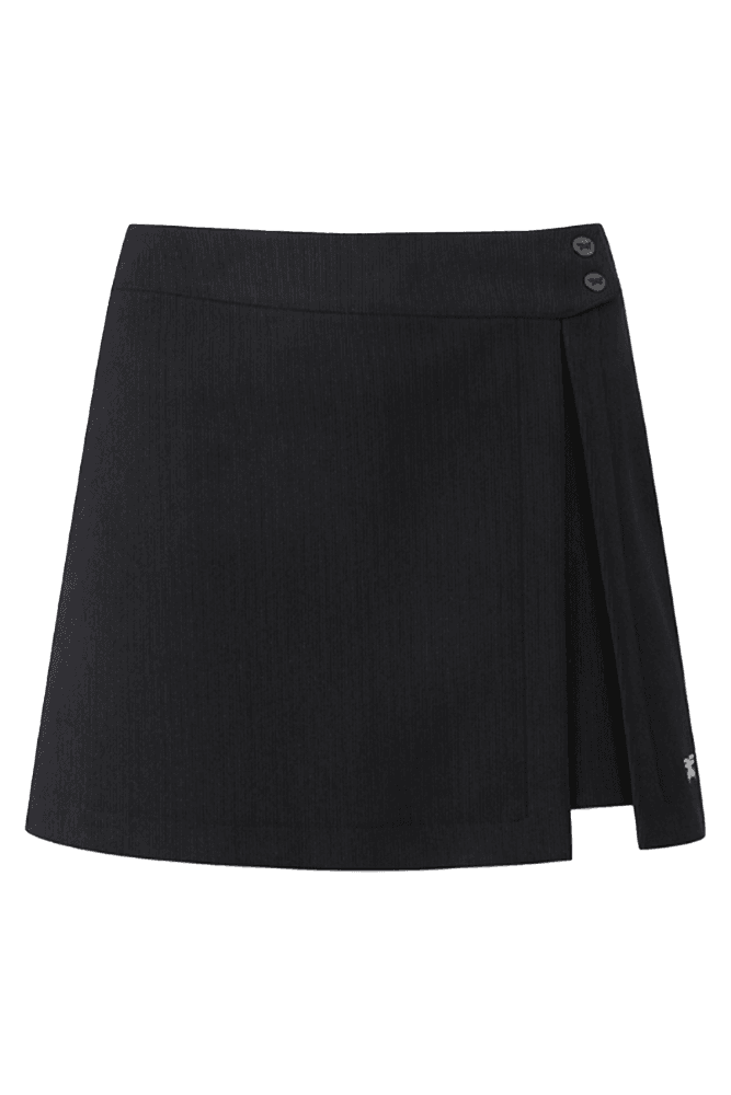 여성 겨울 A 라인 스커트 블랙