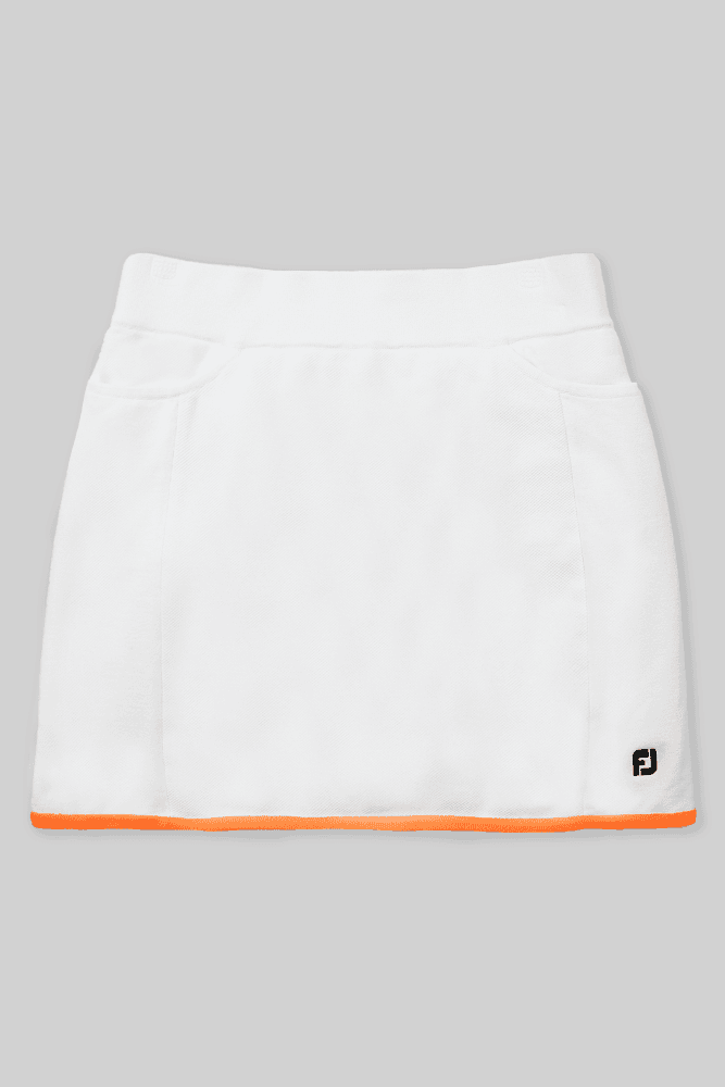 밑단 형광 포인트 스커트_화이트(S)