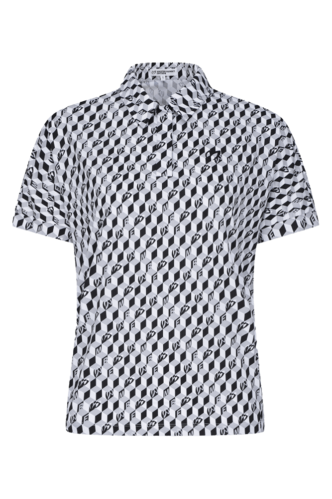 큐브 카라 반팔 티셔츠_블랙(XS)