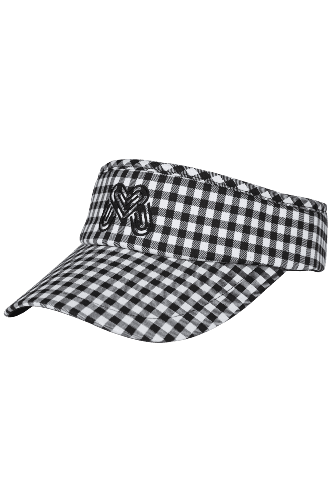 깅엄 체크 선바이저