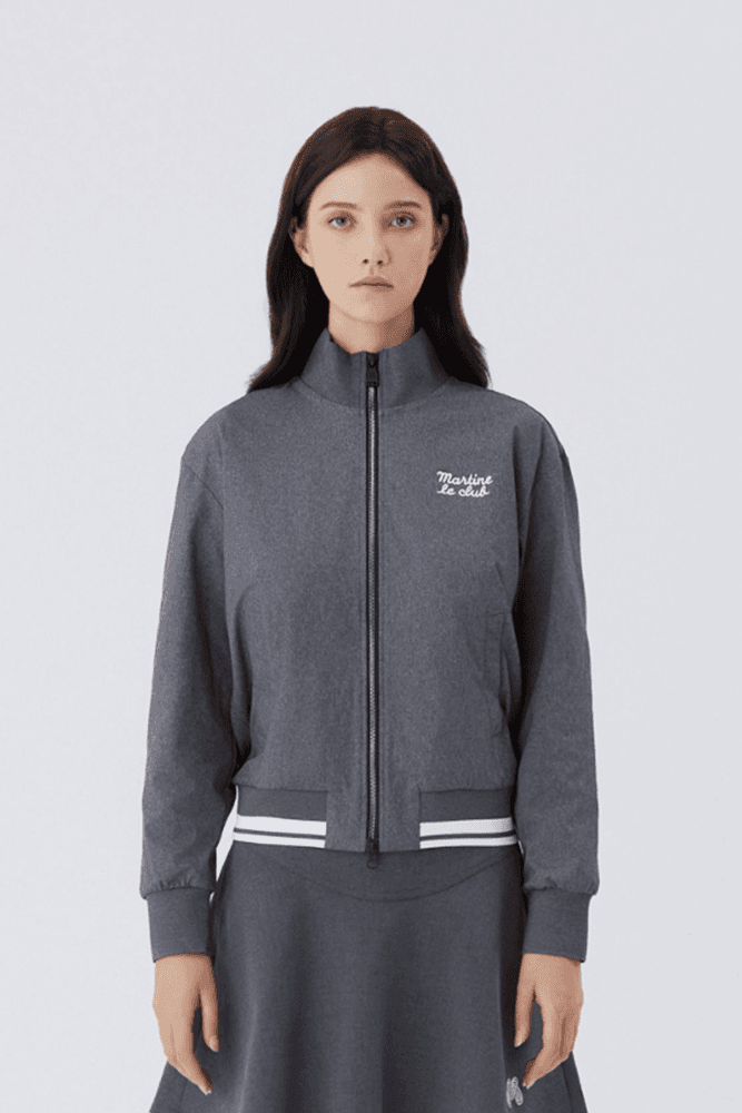 니트 봄버 점퍼