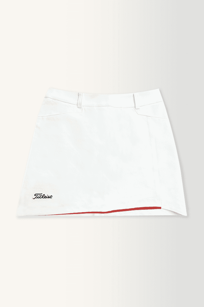사선 레드라인 스커트_화이트(S)