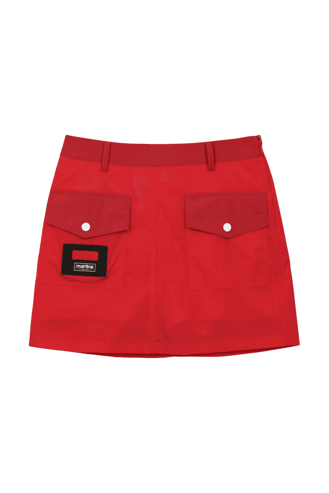 티랙 와펜 패치 스커트