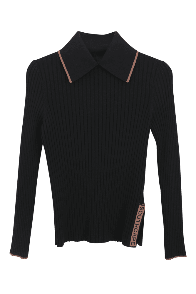 립조직 터들 카라 니트