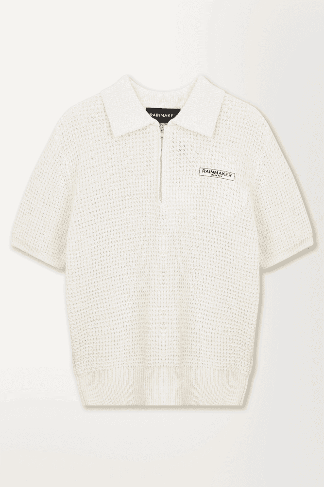 카라 반집업 니트