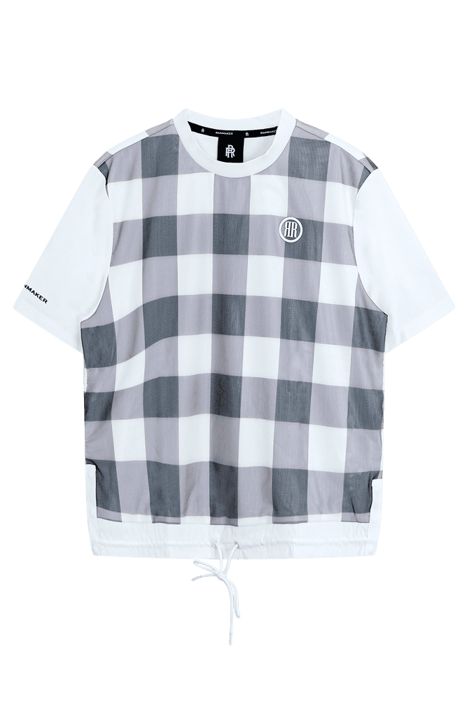 깅엄 체크 반팔티셔츠