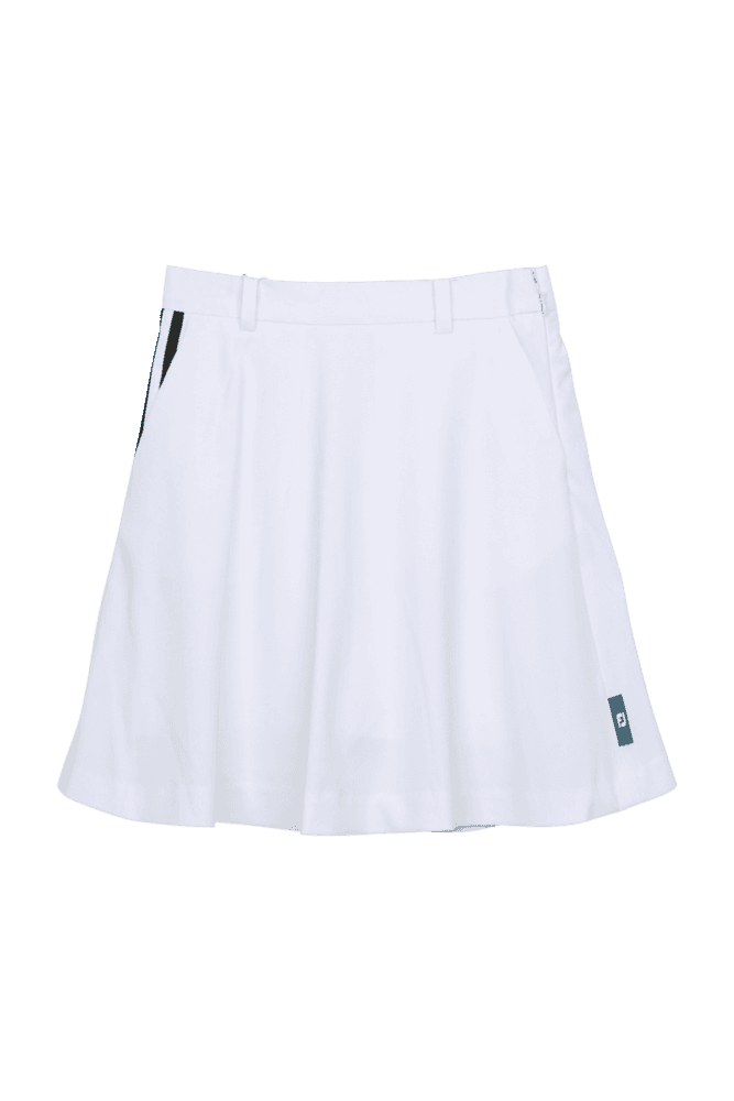 포켓 사이드 배색 스커트