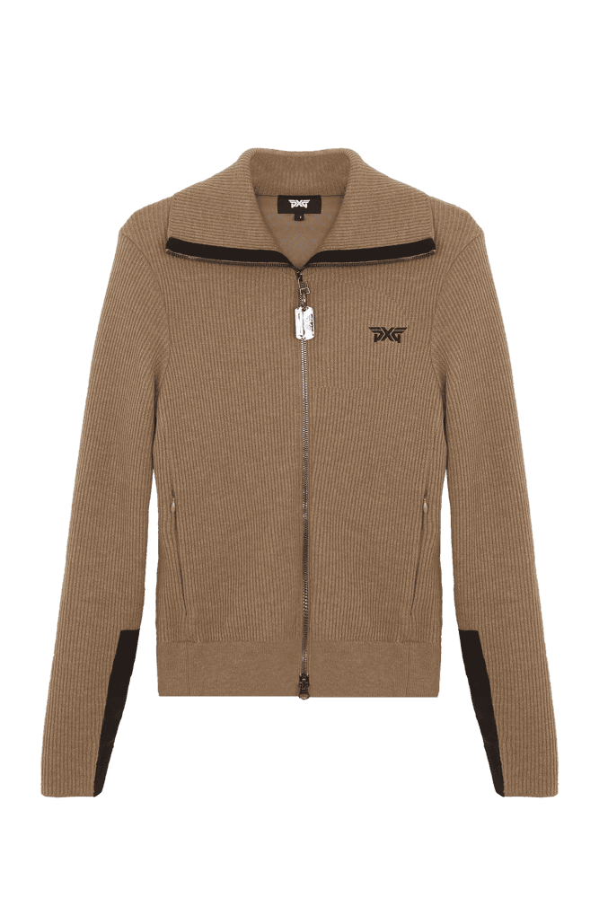 브라운 풀집 스웨터