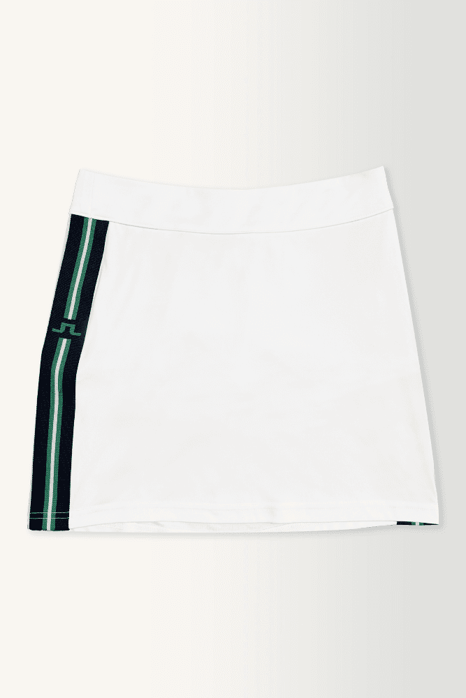 그린블랙 배색 스커트_화이트(XS)