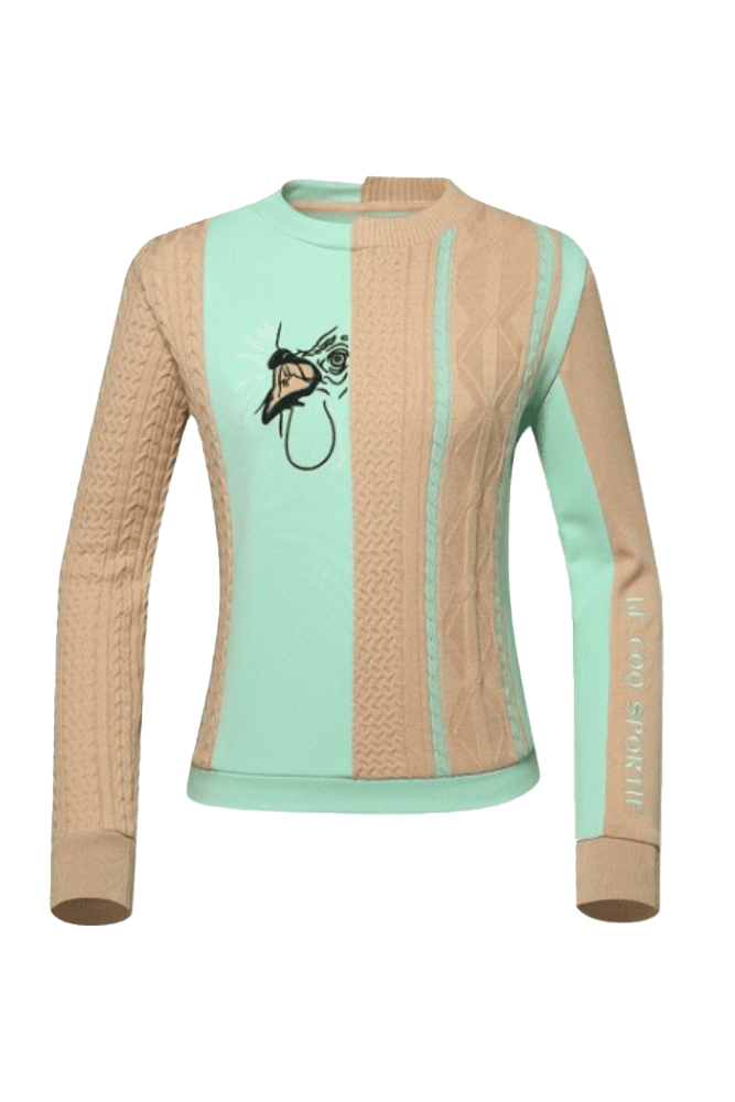 꽈배기 믹스 스웨터 풀오버 (XS)