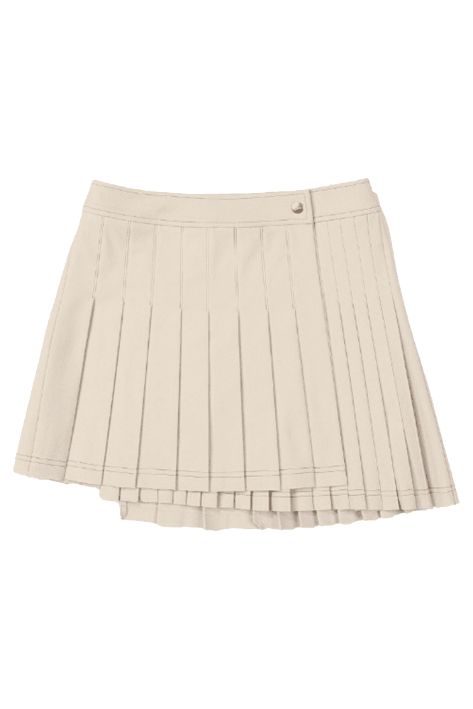 랩 플리츠 스커트