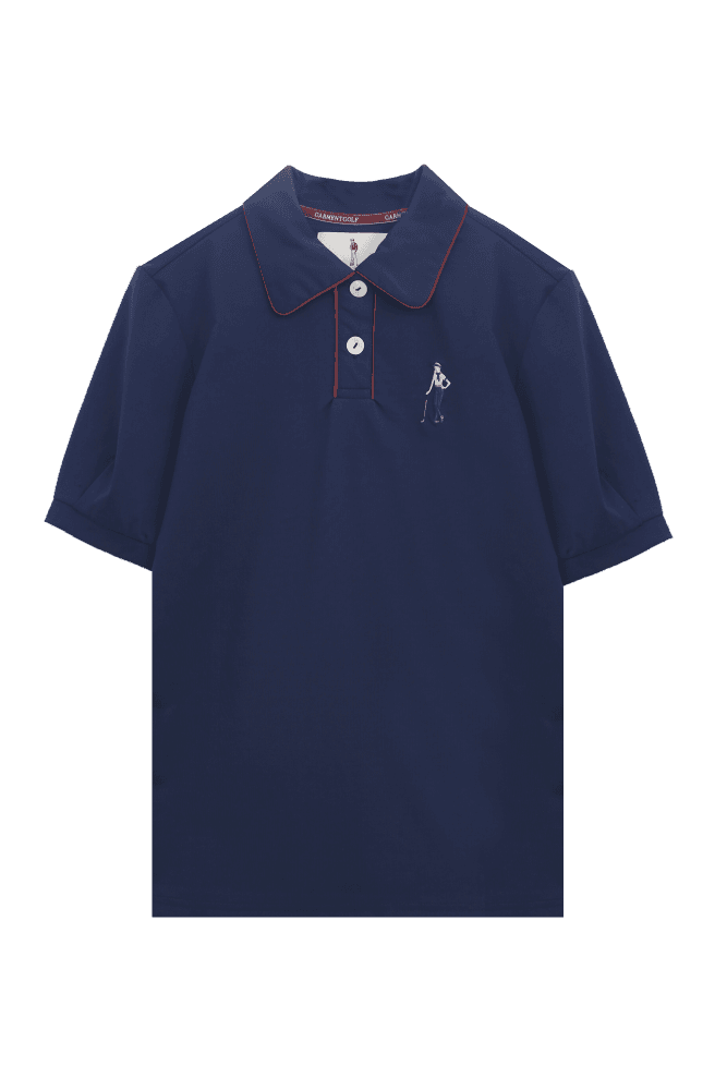 라운드 카라 볼륨 슬리브 티셔츠