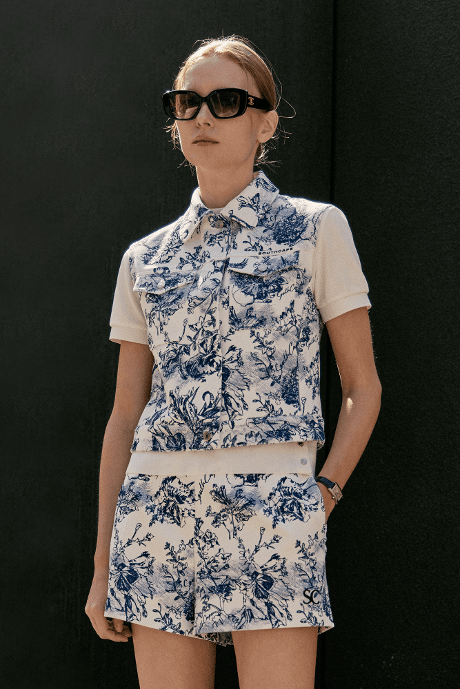 여성 블러썸 패턴 칼라 베스트