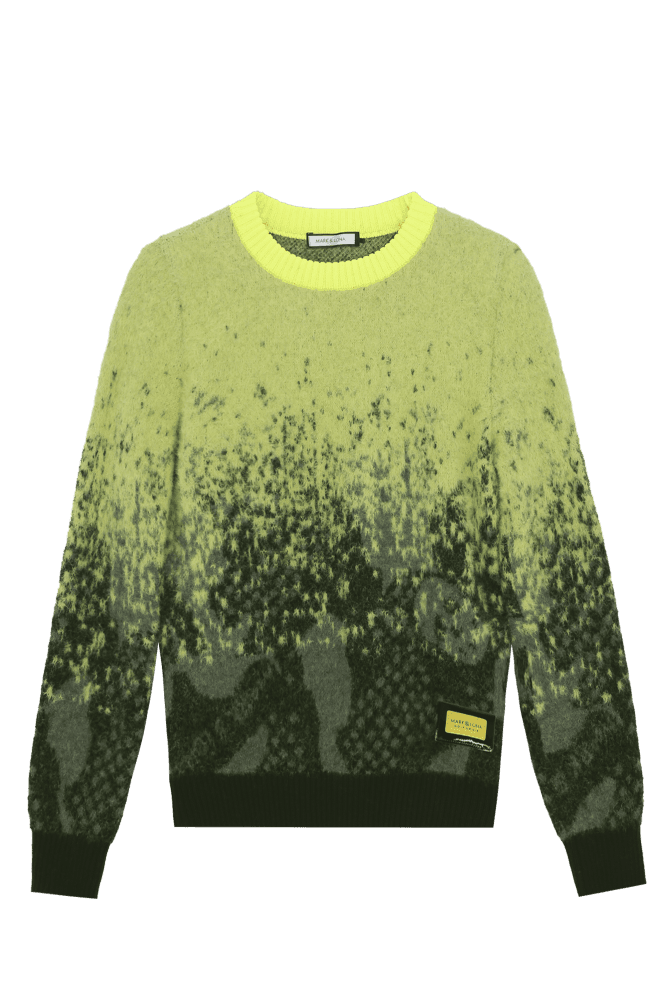 옐로우 그라데이션 풀오버 니트