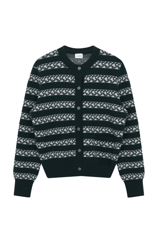 SC 패턴 니트 가디건