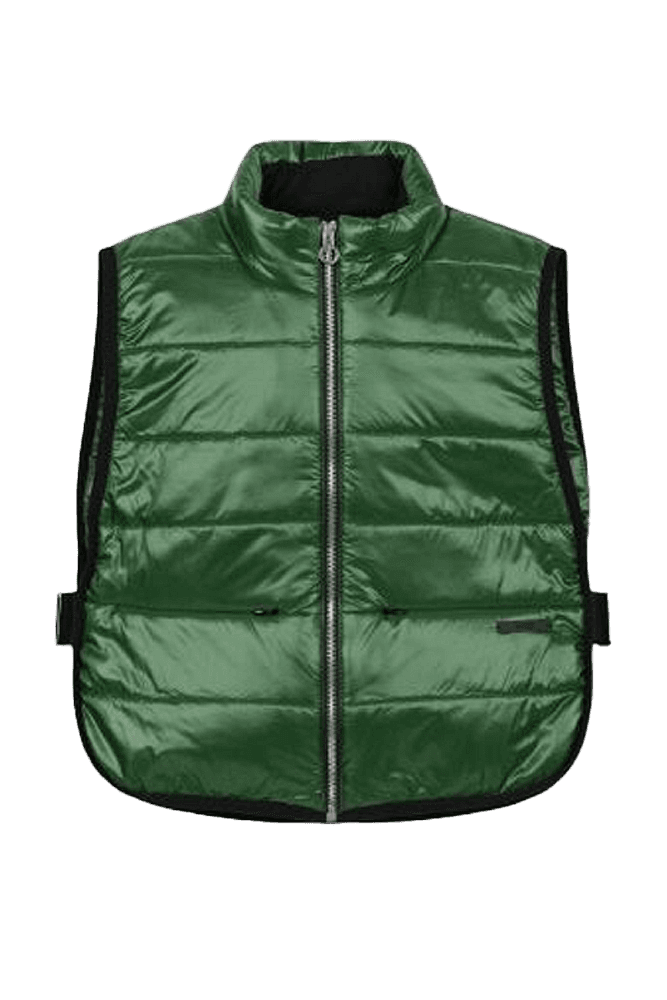 여성 COZY 패딩 비브 베스트_그린(S)