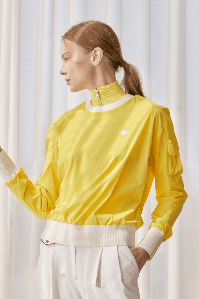 크루넥 우븐 윈드브레이커