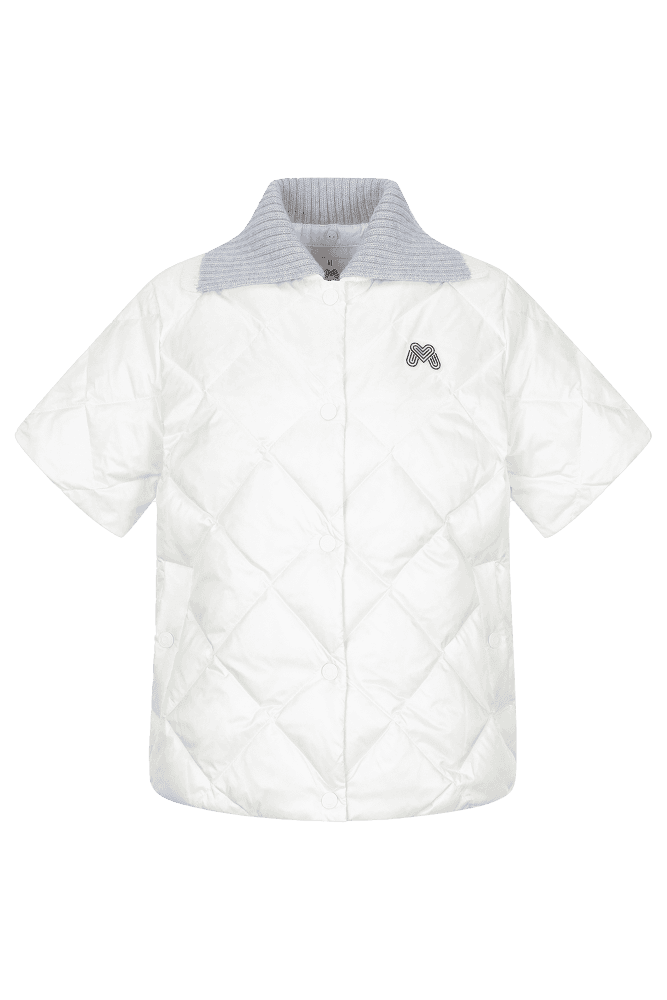 퀄팅 숏 다운 점퍼