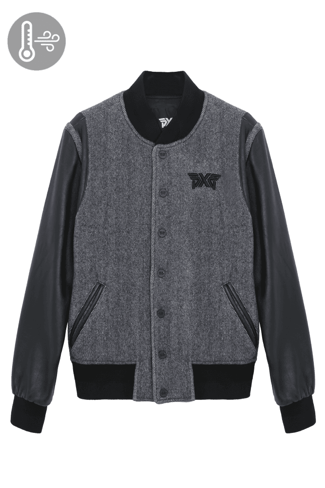 울 가죽 포인트 자켓