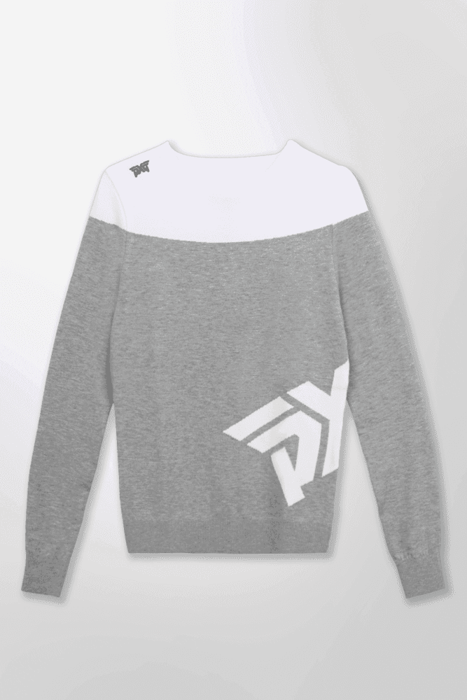 빅로고 라운드 풀오버 니트