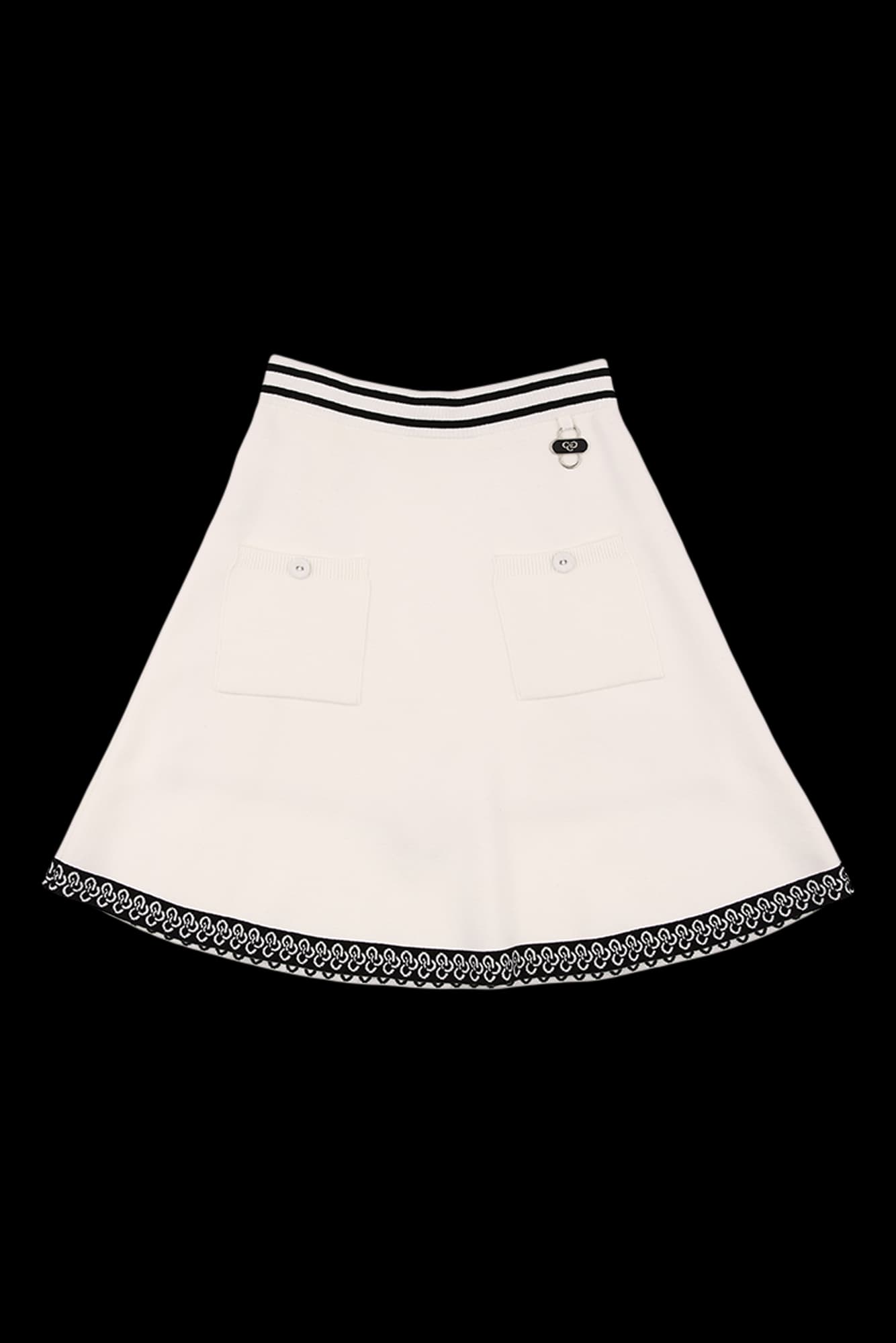 라인 포인트 니트 스커트