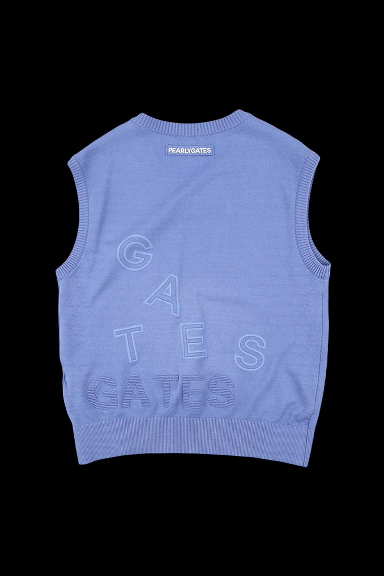 여성 스마일 로고 오버핏 니트 베스트