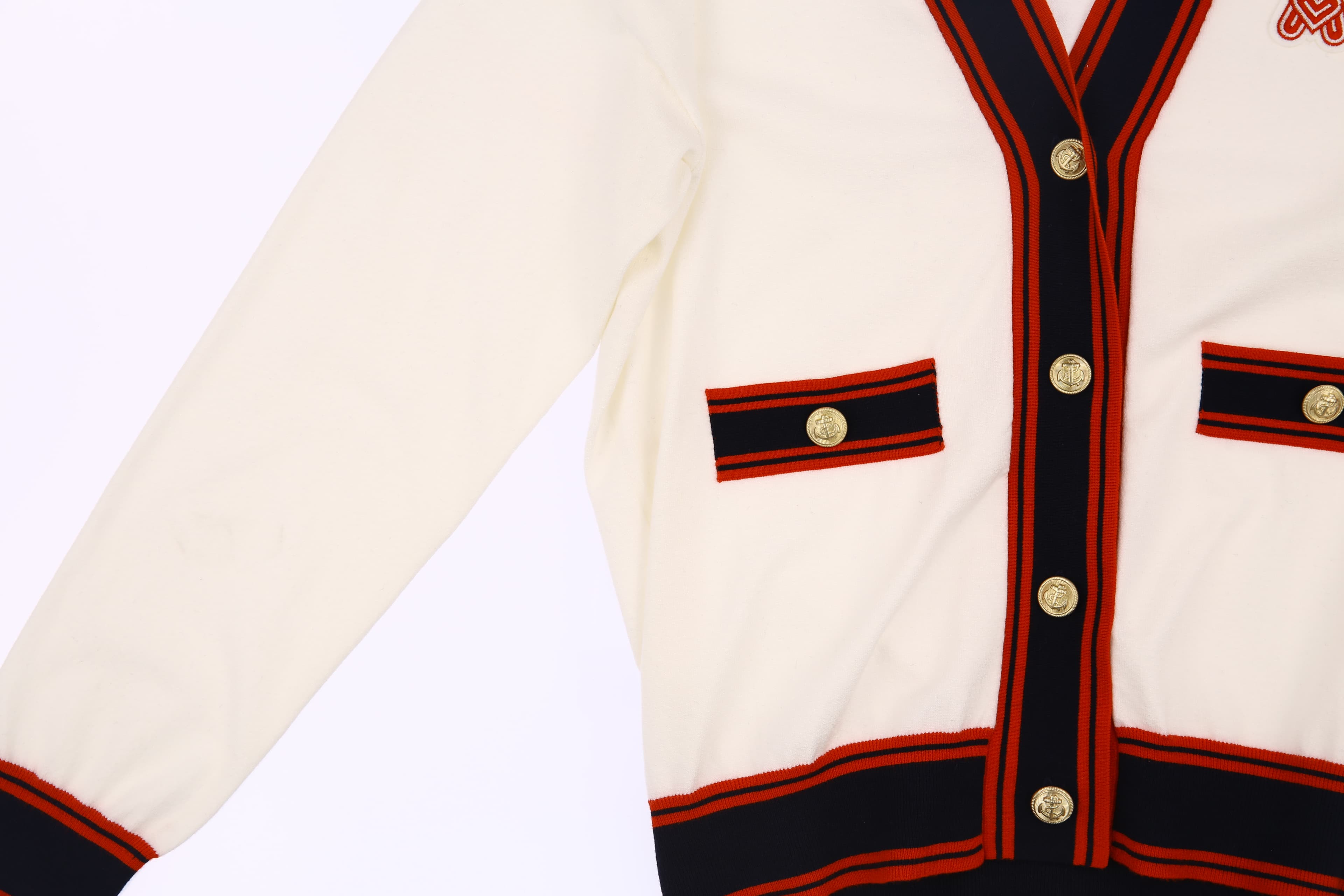 팁컬러 포인트 브이넥 가디건