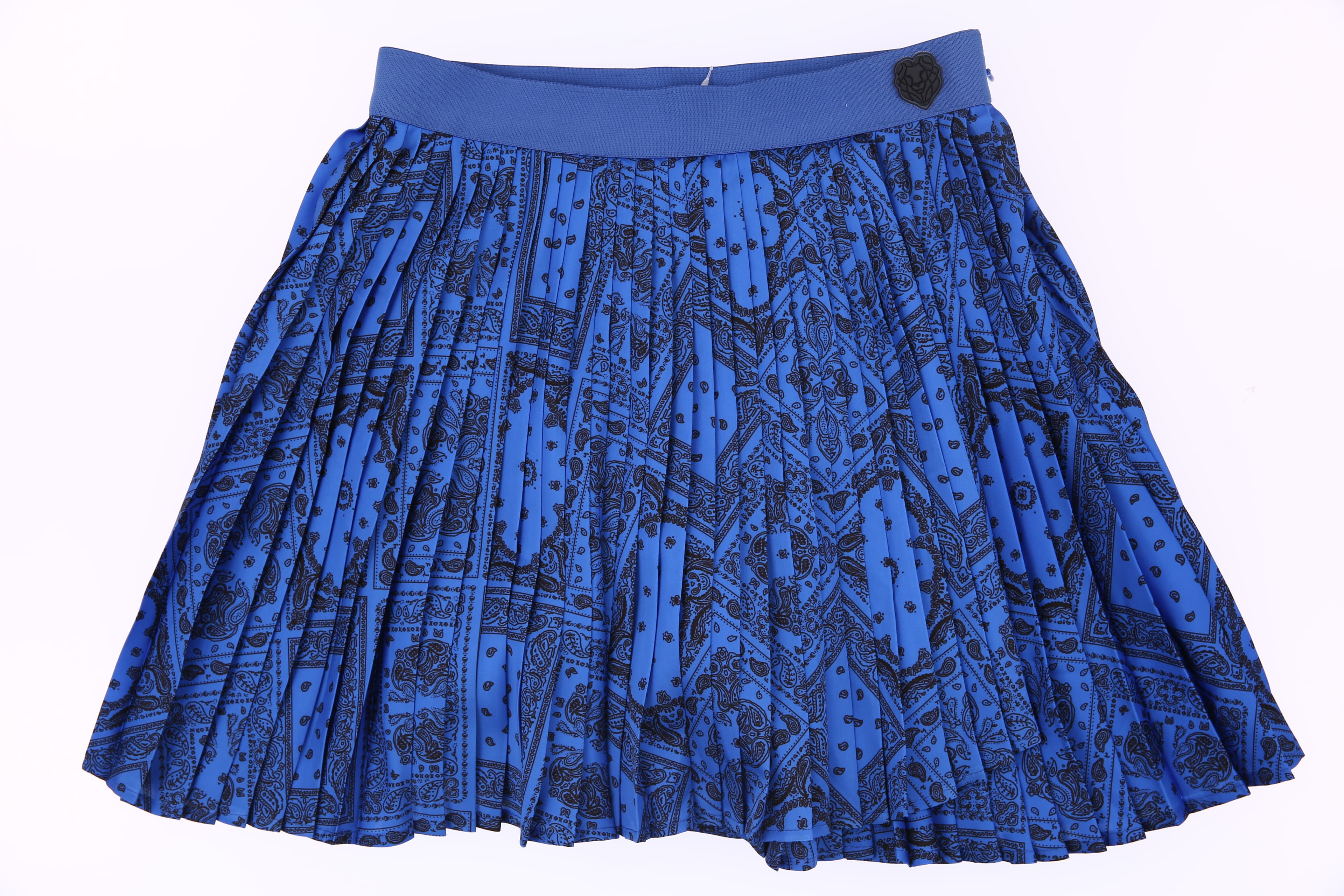 페이즐리 플리츠 스커트