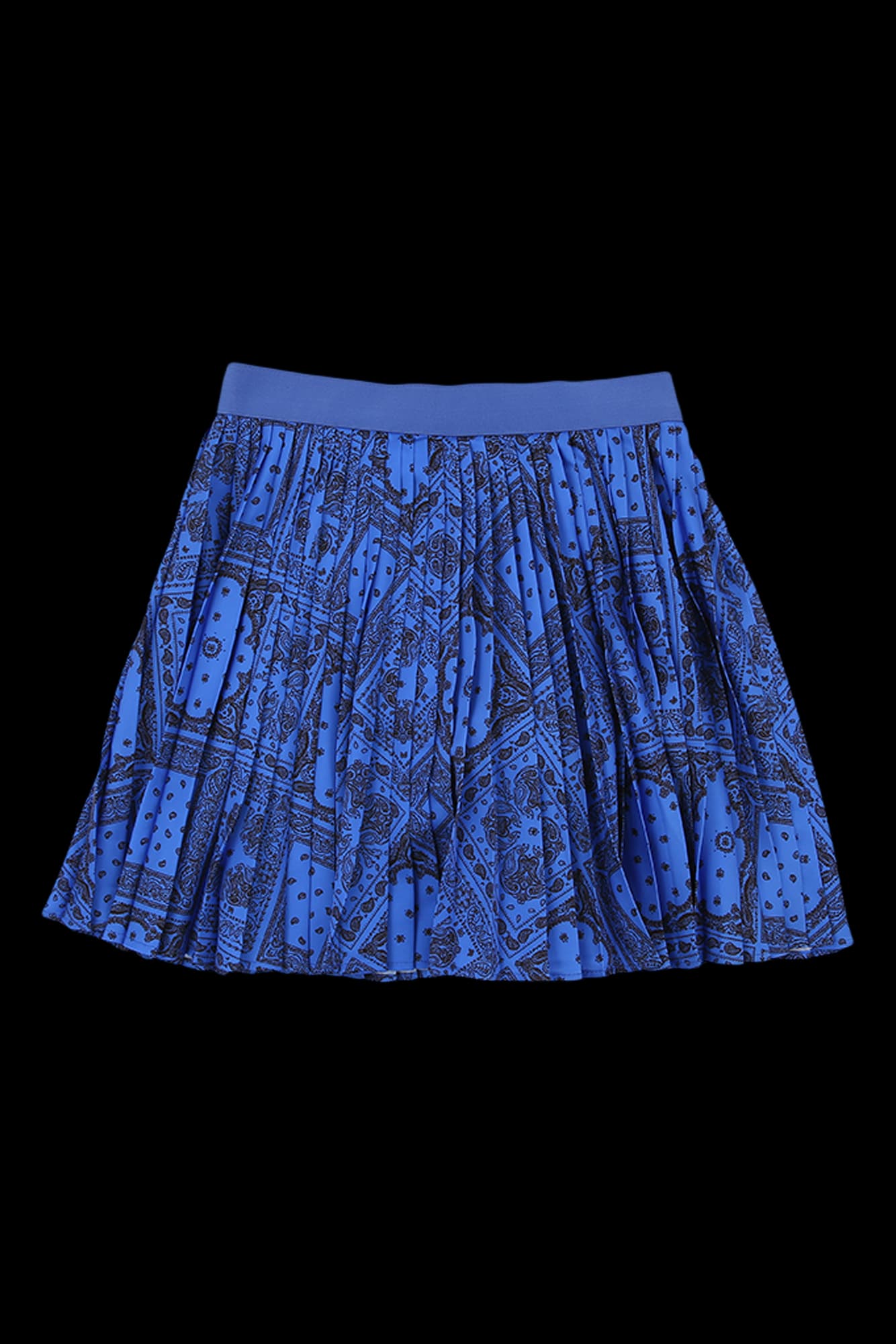 페이즐리 플리츠 스커트