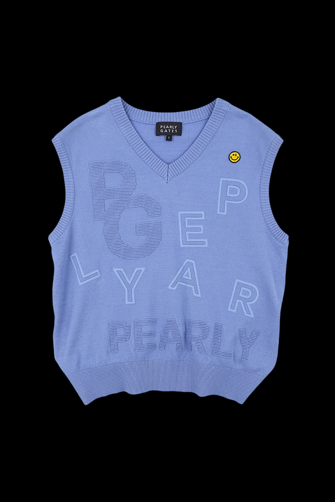 여성 스마일 로고 오버핏 니트 베스트