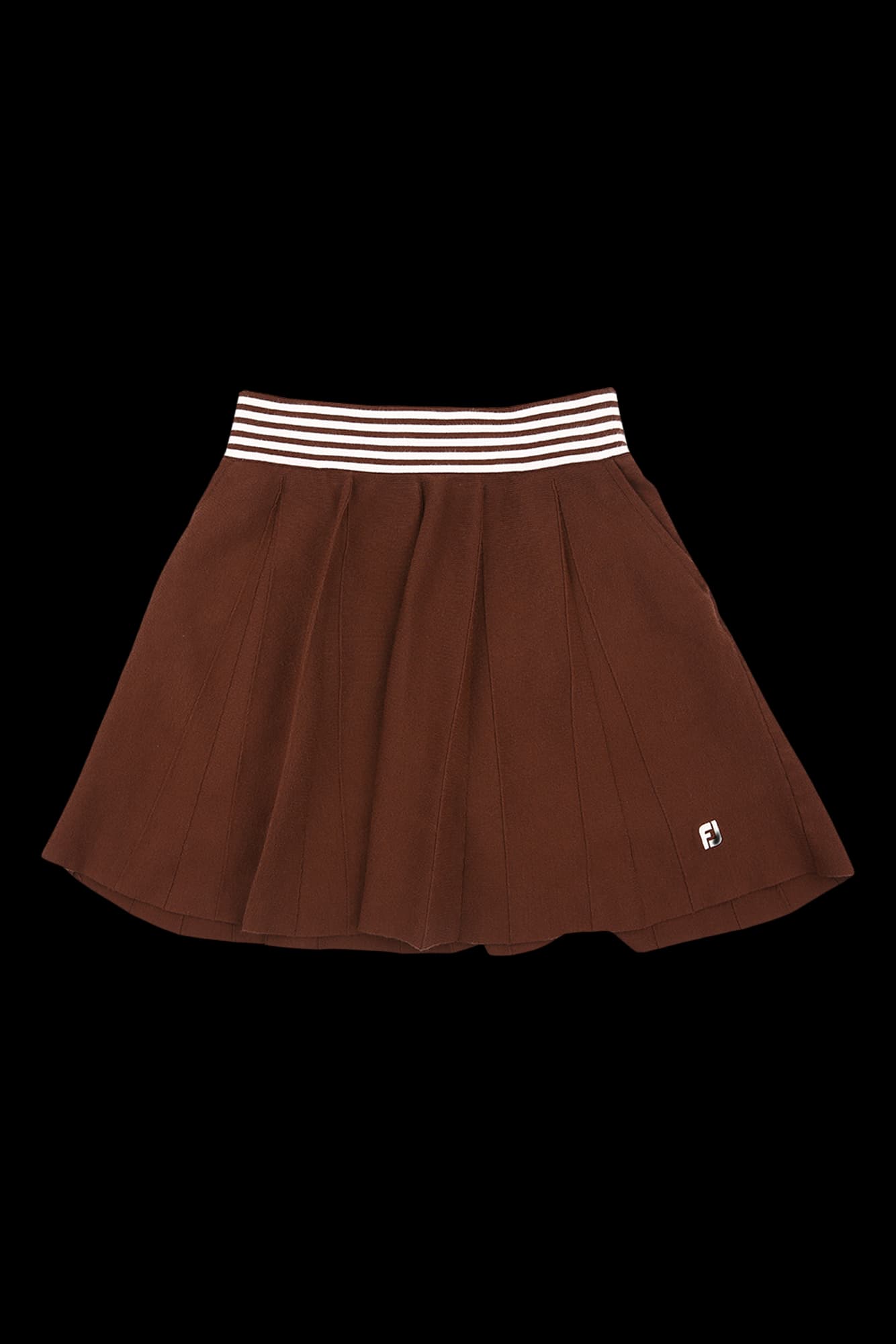 버건디 허리 밴딩스커트