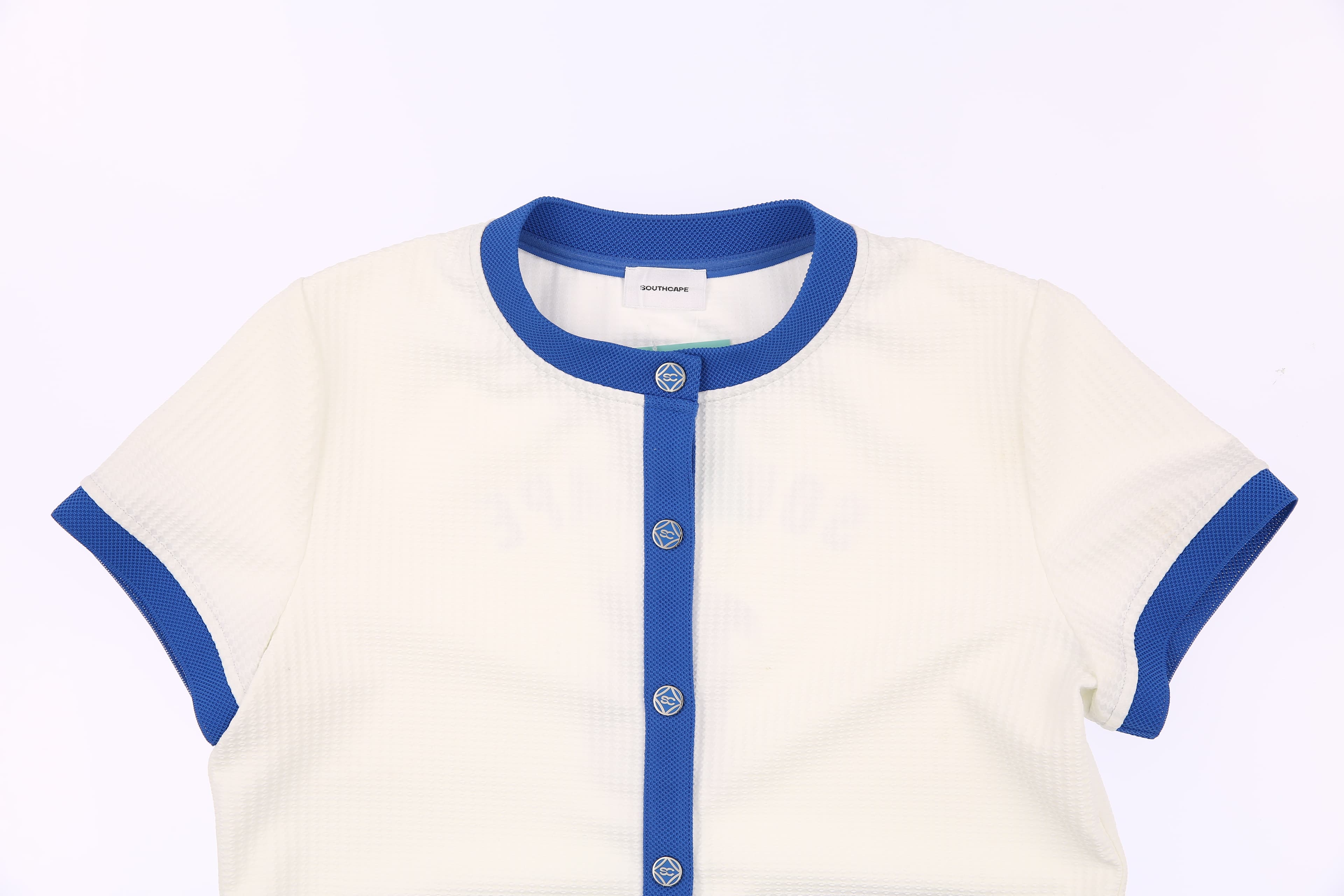 와플 컬러 라인 가디건